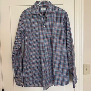 Eton Multicolor Plaid Casual Shirt